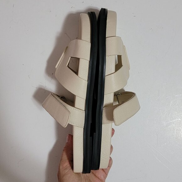 NEW Anthropologie Bibi Lou Cut Out Slide Sandals Womens 9.5 Old Money Minimalist - Picture 5 of 9